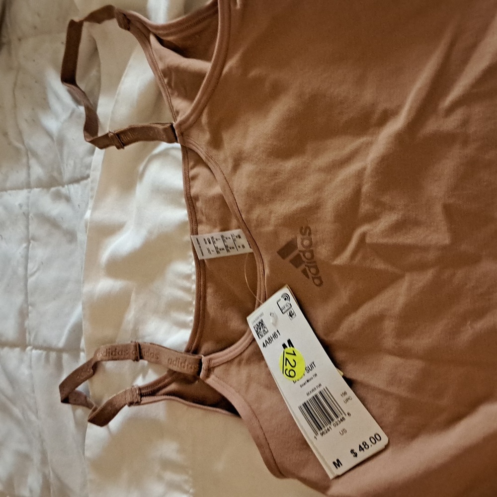 ADIDAS Brown Ribbed Bodysuit M - Picture 4 of 6
